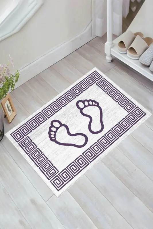 Ayak Izi Banyo Paspası 40cmx60cm Mor Paspas - Mor - THALIA HOME