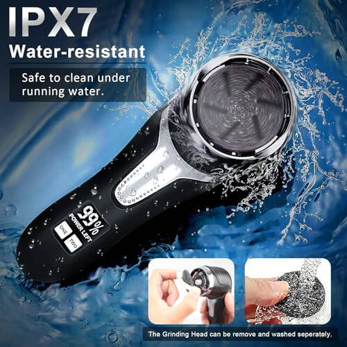Electric Callus Remover for Feet (with Dander Vacuum), Portable Pedicure Kit Foot File Callus Remover, Rechargeable Waterproof Foot File for Foot Care Deadskin Remover with 9Head&LCD Display - 6