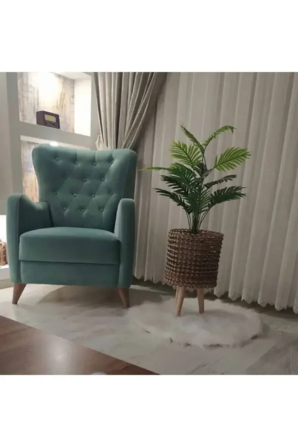 Ayaklı Hasır Saksılık, Hasır Örgü Saksılık, Tel Saksılık, Hasır Tel Saksılık-Doğal hasır halat rengi ve siyah tel - 15