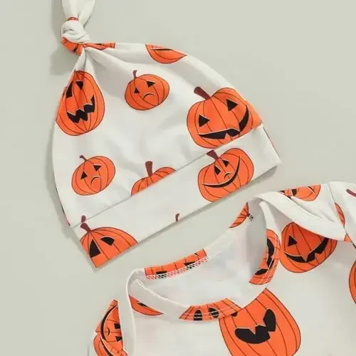 Ayalinggo Newborn Boy Girl Coming Home Outfit Baby Infant Sleeper Gown Nightgown Outfits Cute Fall Winter Pajamas and Hat - 3