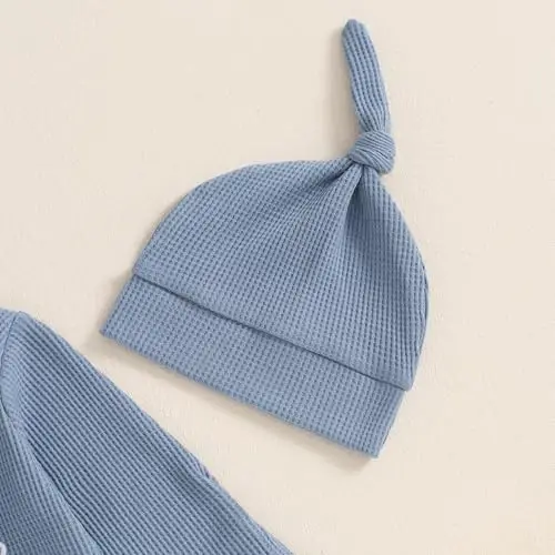 Ayalinggo Newborn Boy Girl Coming Home Outfit Baby Infant Sleeper Gown Nightgown Outfits Cute Fall Winter Pajamas and Hat - AYALINGGO (1)