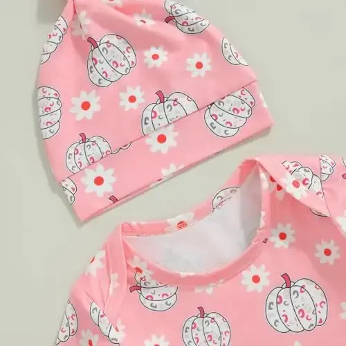 Ayalinggo Newborn Boy Girl Coming Home Outfit Baby Infant Sleeper Gown Nightgown Outfits Cute Fall Winter Pajamas and Hat - 3