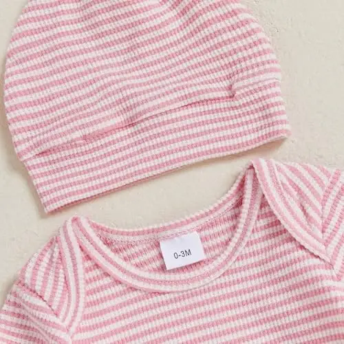 Ayalinggo Newborn Boy Girl Coming Home Outfit Baby Infant Sleeper Gown Nightgown Outfits Cute Fall Winter Pajamas and Hat - AYALINGGO (1)