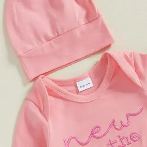 Ayalinggo Newborn Boy Girl Coming Home Outfit Baby Infant Sleeper Gown Nightgown Outfits Cute Fall Winter Pajamas and Hat - 3