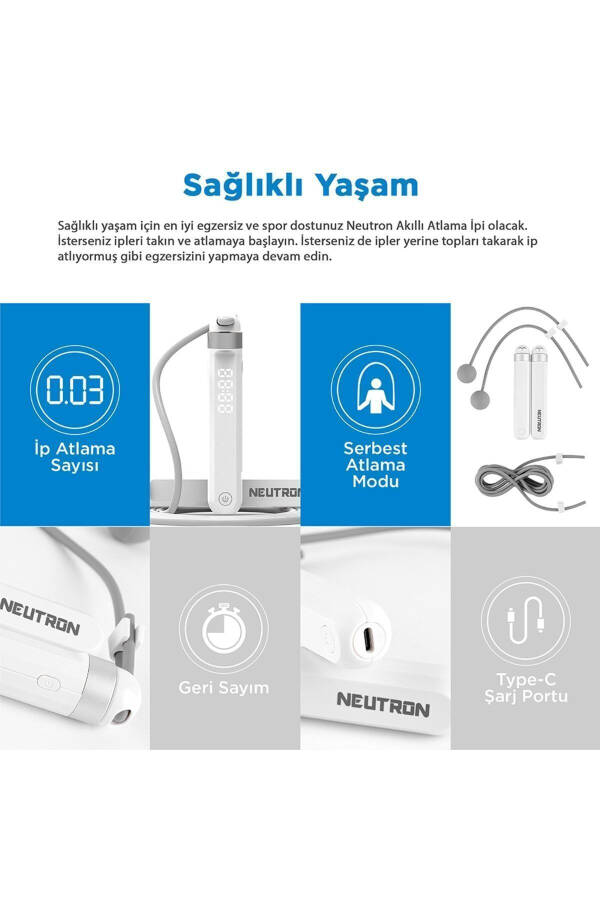 Ayarlanabilir Akıllı Bluetooth Atlama İpi - 3