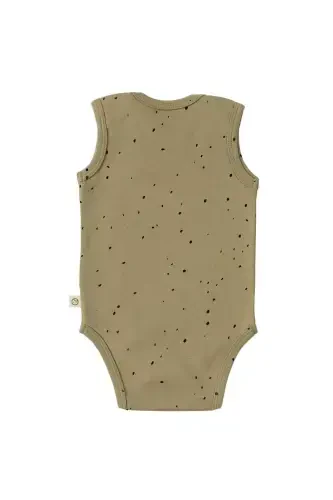 Ayarlanabilir Çıtçıtlı Atlet Cosmos Haki Organik Pamuk-Haki Dots - 2