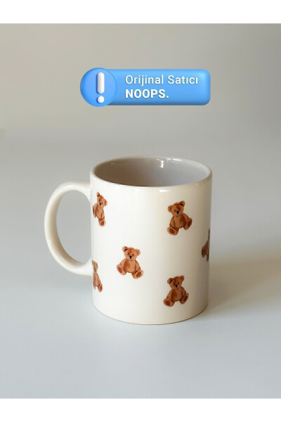 Aychig'i Teddy Bear bosilgan Kupa stakan Seramika Qahva Mug - NOOPS
