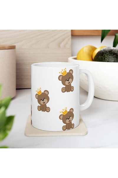 Aychiq Teddy Bear Bosilgan Kupa Bardak Seramik Qahva Mug - GENEL MARKALAR