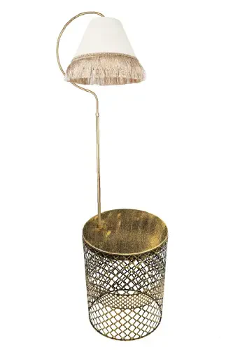 Ayd. Choyshabli Gold Stol, Ellips Shaklli Qora Sari Patina (GOLD HALQA) Krem Shlyapa Sari Püskülli - 6