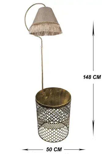 Ayd. Lyambader Gold Sehpalı Elips Qora Sariq Patina (GOLD ÇEMBER) Qahva Shlyapa Sariq Püsküllü-QORA SARIQ - VENON (1)