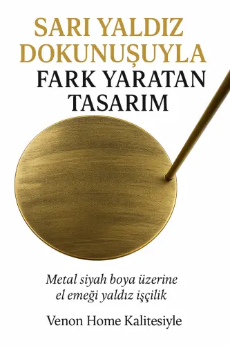 Ayd. Lyambader Gold Sehpalı Elips Qora Sariq Patina (GOLD ÇEMBER) Qahva Shlyapa Sariq Püsküllü-QORA SARIQ - VENON (1)