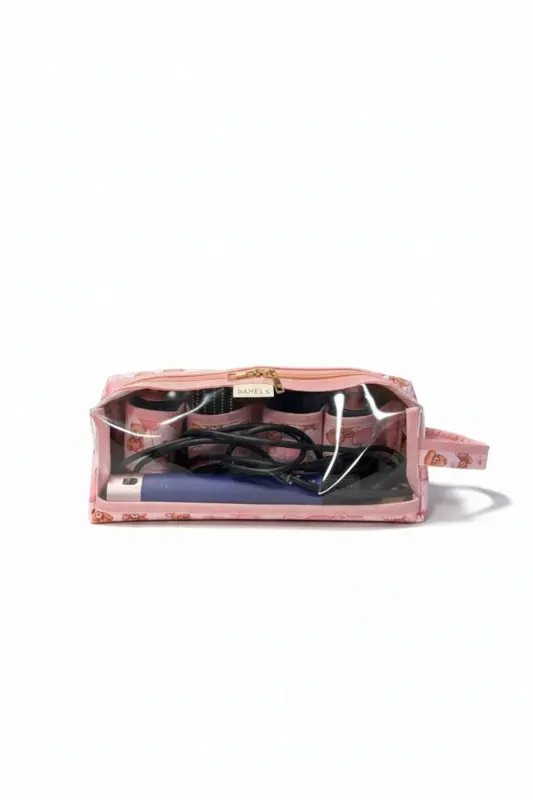 Ayıcık Airwrap Uyumlu ve Tüm Saç Şekillendiriniz için XL Boy Çanta Seyahat Çantası - Pembe13 - 2