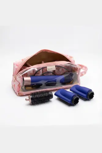 Ayıcık Airwrap Uyumlu ve Tüm Saç Şekillendiriniz için XL Boy Çanta Seyahat Çantası - Pembe13 