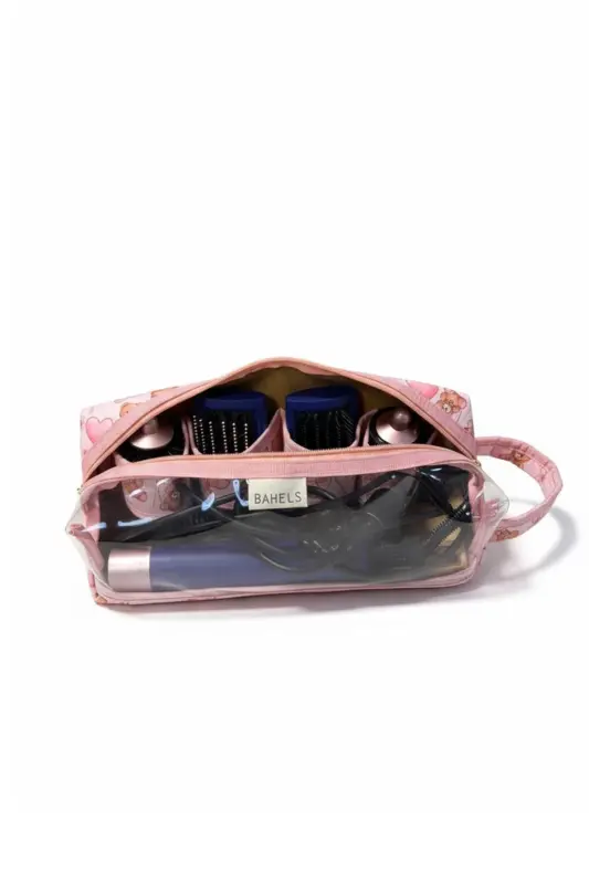 Ayıcık Airwrap Uyumlu ve Tüm Saç Şekillendiriniz için XL Boy Çanta Seyahat Çantası-Pembe13 - 3