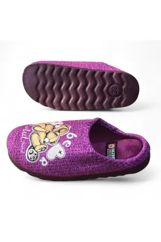 Ayıcık Motifli Rahat Taban Ev Bahçe Balkon Çeyiz Bohça Terliği-EFLATUN - 3