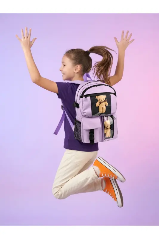 Ayıcıklı Çok Gözlü Unisex Çanta-LiLa - ROSMOD