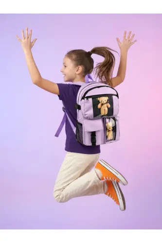 Ayıcıklı Çok Gözlü Unisex Çanta-LiLa - 1