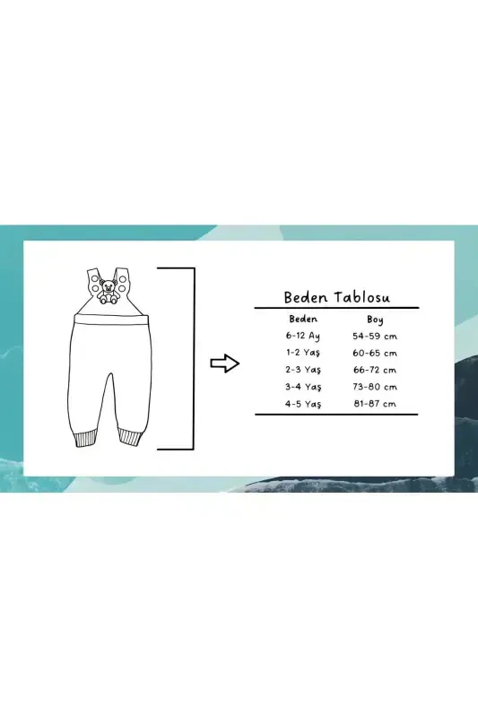 Ayıcıklı Düğmeli Bebek Çocuk Triko Salopet Açık Pembe-Açık Pembe - 4