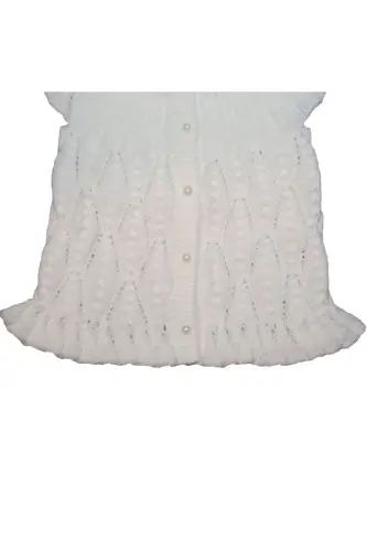 Aykır-ı Bebe Handknitted Baby Vest with Oleaster Leaf Motif-White - 4
