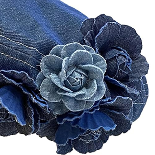 Aymzbd Women Beret Hat Painter Hat Costume Hat Denim Cap for Spring Camping Fall Festival - 3