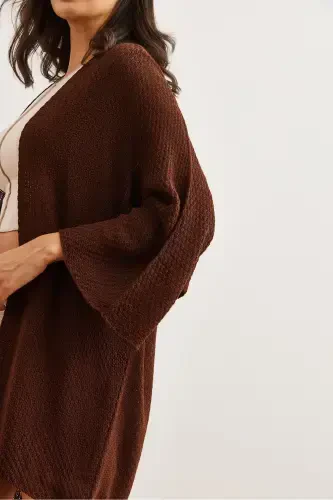 Ayol Achchiq Qahva Ko'rshapalak Bahor Cardigan HRK-19000057-Achchiq Qahva - 5