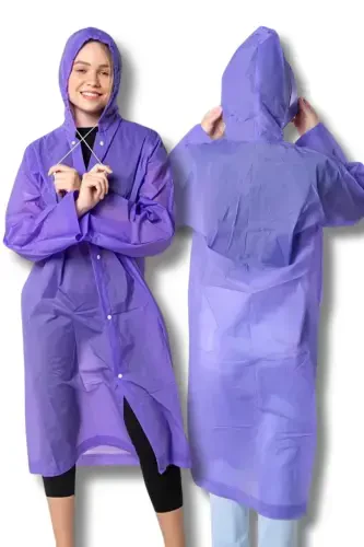 Ayol Erkak Yomg'ir Palto Kapüşonli Chiqichli Eva Binafsha Yomg'ir Palto Bymmrc881r09-Binafsha - 3