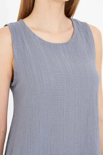 Ayol kulrang yengsiz etagi burmali ko'ylak Arm-18y001156-Kulrang - 3