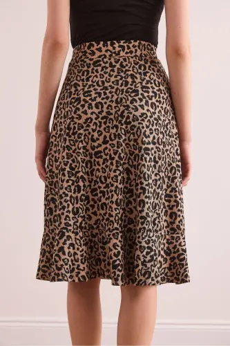 Ayol Leopard Tuya tukli burmali Fitilli keng yubka E - 6