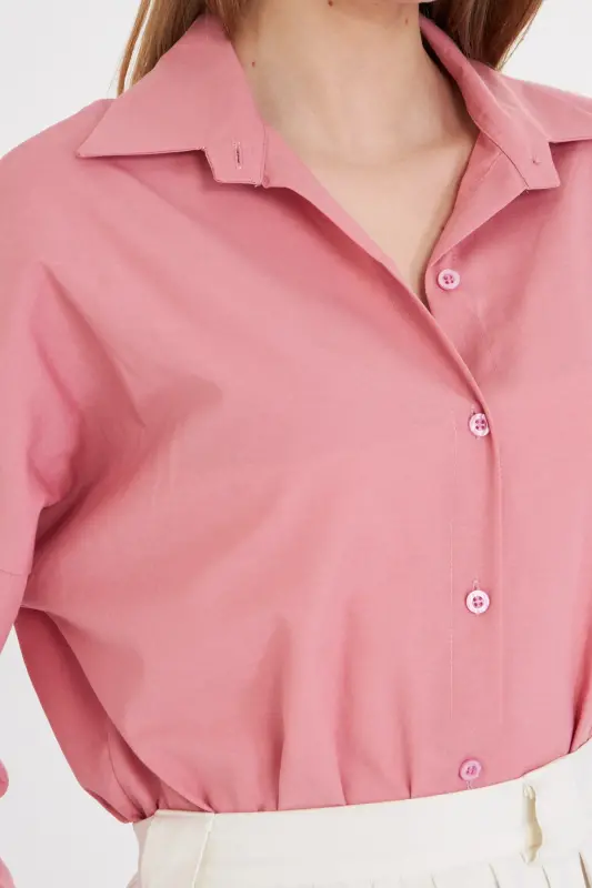 Ayol Och pushti Oversize uzun asosiy ko'ylak ARM-22 - 2