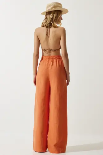 Ayol Oranj Muslin Palazzo Shim MX00160 - Oranj - 6