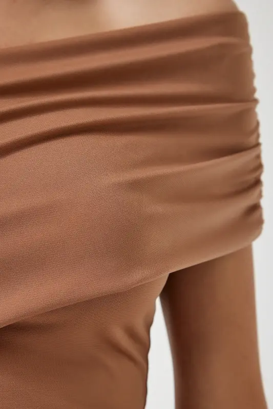 Ayol Pechenesi Yagona Yelkali Go'furali To'qilgan Bluz DZ00112-Pechenesi - 4