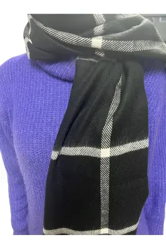 Ayol qora katakli sharf Bym-137024137-Qora - 2