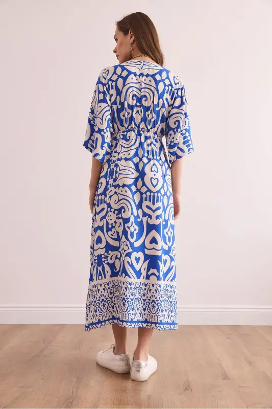 Ayol Saks Moviy Ko'rshapalak Yirtqich Bel Lastikli Dok - 2