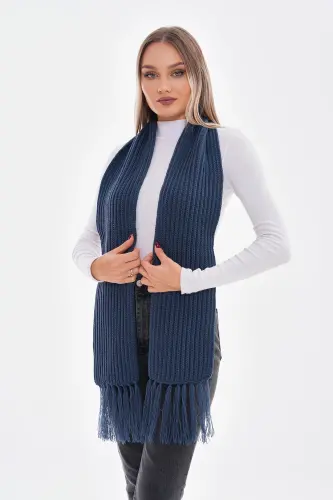 Ayol Salonika trikotaj sharf-Indigo - 3