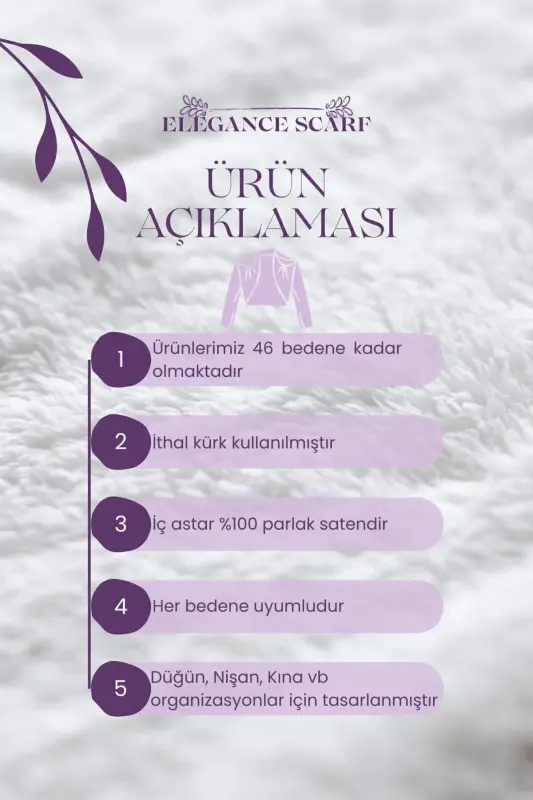 Ayol singan oq qisqa broshli mo'ynali etol kelin bolerosi yelkali ro'mol abiye ro'mol-singan oq - 8