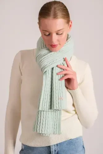 Ayol soch o'rimi Yumshoq Tush Atkı Mint 23w504-Mint - 3