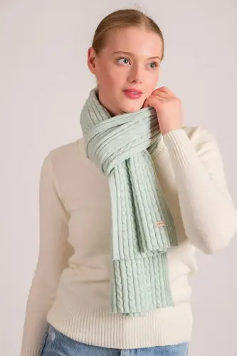 Ayol soch o'rimi Yumshoq Tush Atkı Mint 23w504-Mint - 5