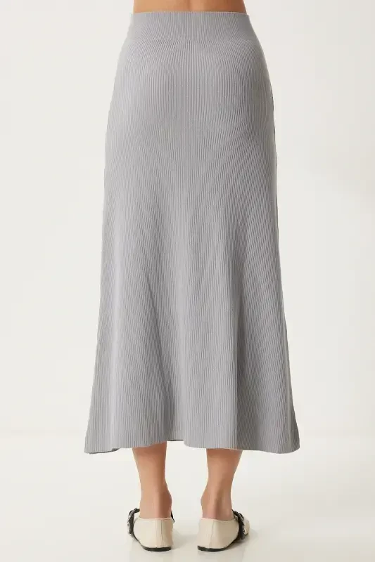 Ayol tosh fitilli triko yubka PN00082-Tosh - 5