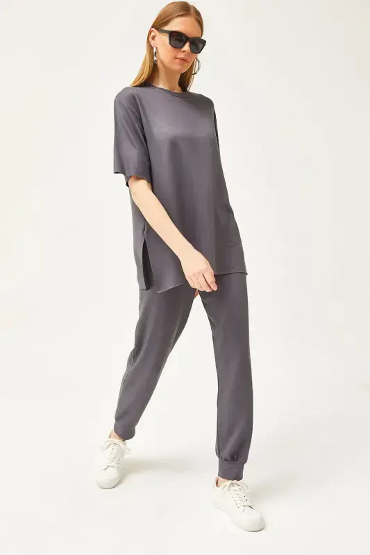 Ayol tutuni tushirilgan billur pastki-yuqori to'plami TKM-19000 - 1