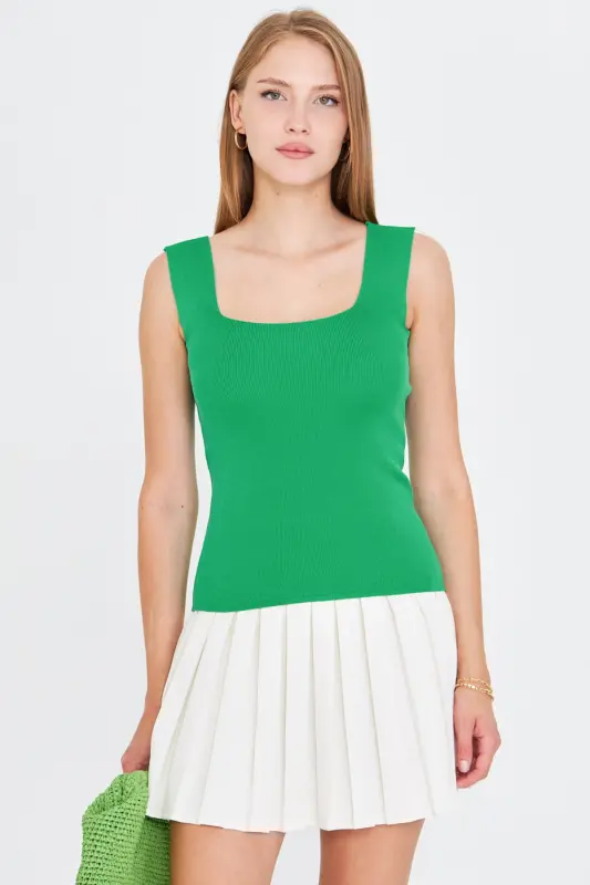 Ayol yashil keng yelkalik kashkors bluz Arm-23y069001-Yashil - 2