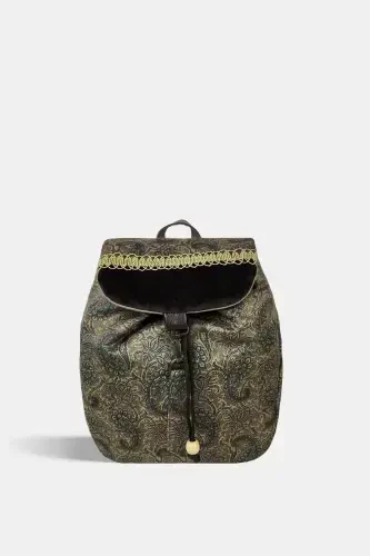 Ayol yashil qo'lda ishlangan ryukzak-yashil ro'mol - 1