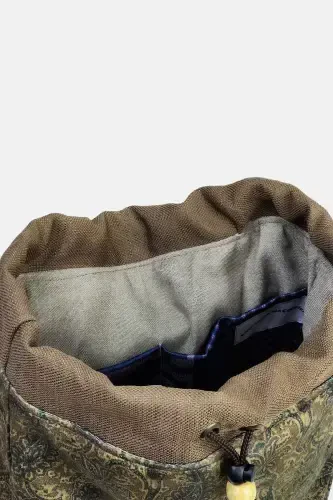 Ayol yashil qo'lda ishlangan ryukzak-yashil ro'mol - 4