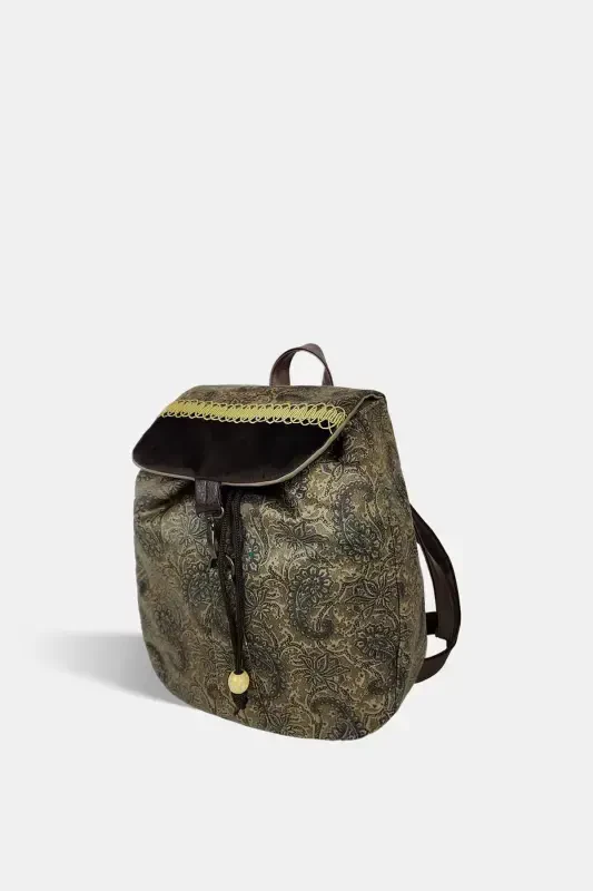 Ayol yashil qo'lda ishlangan ryukzak-yashil ro'mol - 5