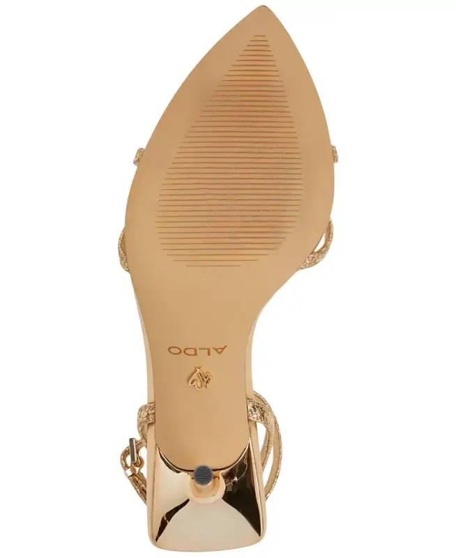 Ayollar Adrina Ikki qismli Ko'ylak Sandallari - Oltin Rafiya - 5