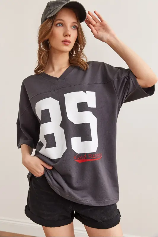 Ayollar Antrasit 85 Bosmali V Yoqali Boyfriend 2 Ip Ti - 1