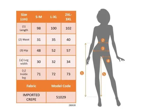 Ayollar Baland belli cho'ntakli, etagi elastikli import krep shim - 5