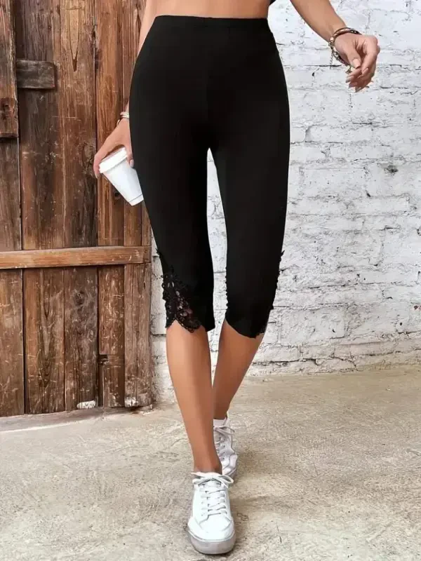 Ayollar baland belli dantelli dalg'ich leggins - 2