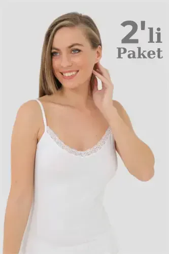 Ayollar Bambuk Oq rang V Yengli Arqon Iplari Dantelli Atlet 2 ta Paket - 10