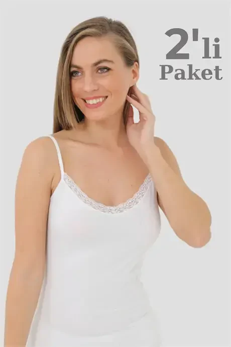 Ayollar Bambuk Oq rang V Yengli Arqon Iplari Dantelli Atlet 2 ta Paket - 10