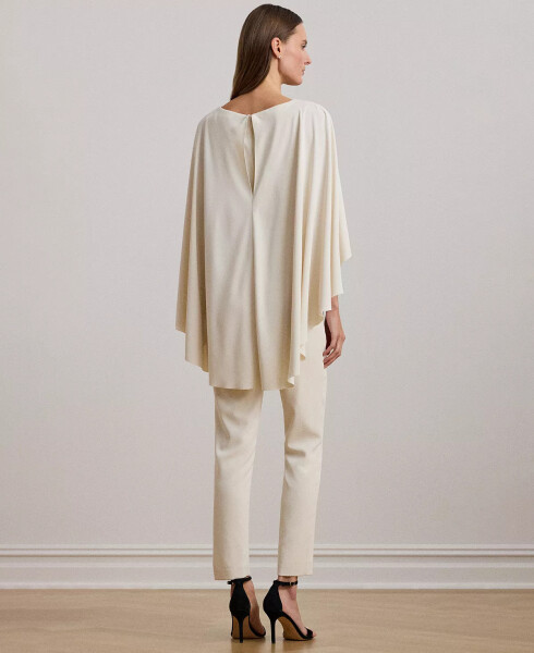 Ayollar belbog'li Cape Georgette jumpsuit Mascrapone Cream - 4